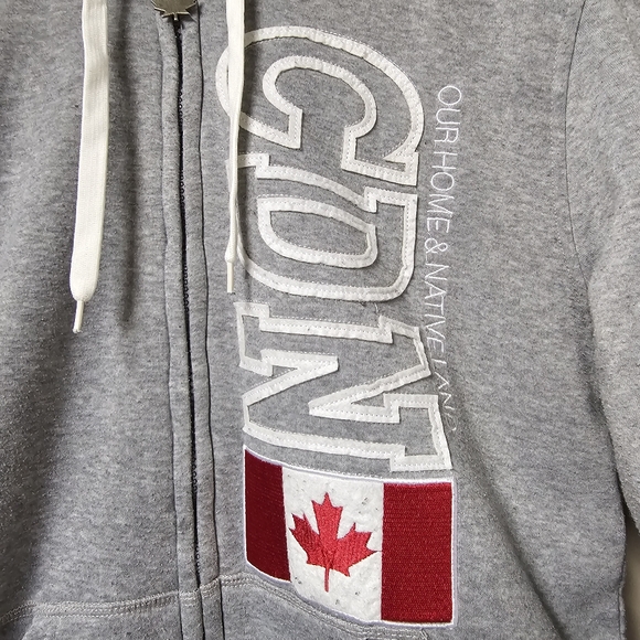 Canada Weather Gear Gray Fleece Lined Hooded Lightweight Jacket - Picture 5 of 13